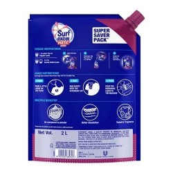 Surf Excel Detergent - Liquid, Matic, Front Load, 2 L Pouch