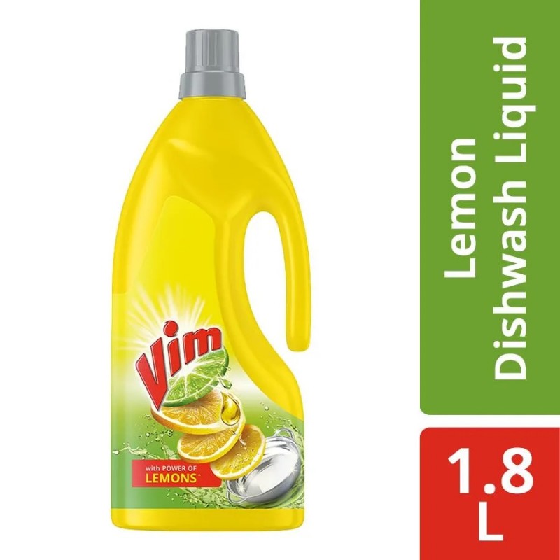 Vim Dishwash Liquid Gel Lemon, 1.8 L Can
